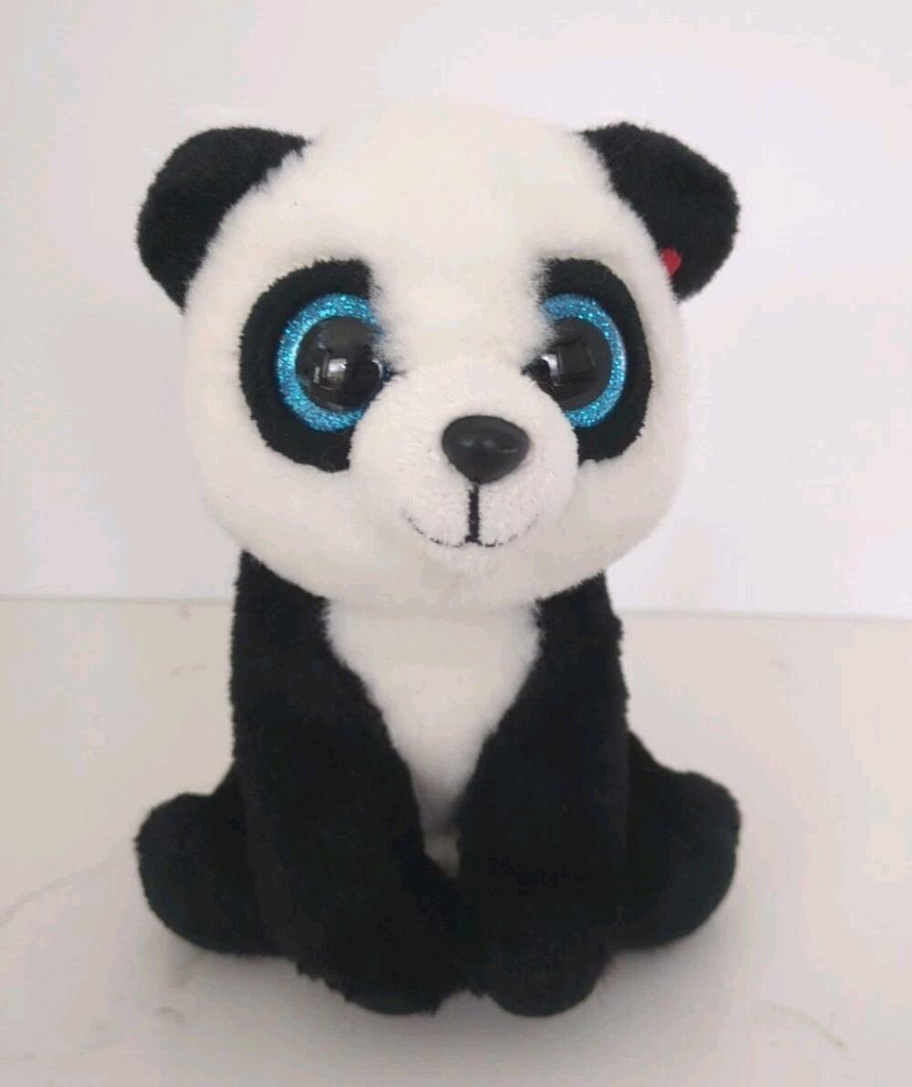MING THE PANDA | TY ORIGINAL BEANIES-2006 STUFFED ANIMAL BEAR 6" GLITTERED EYES